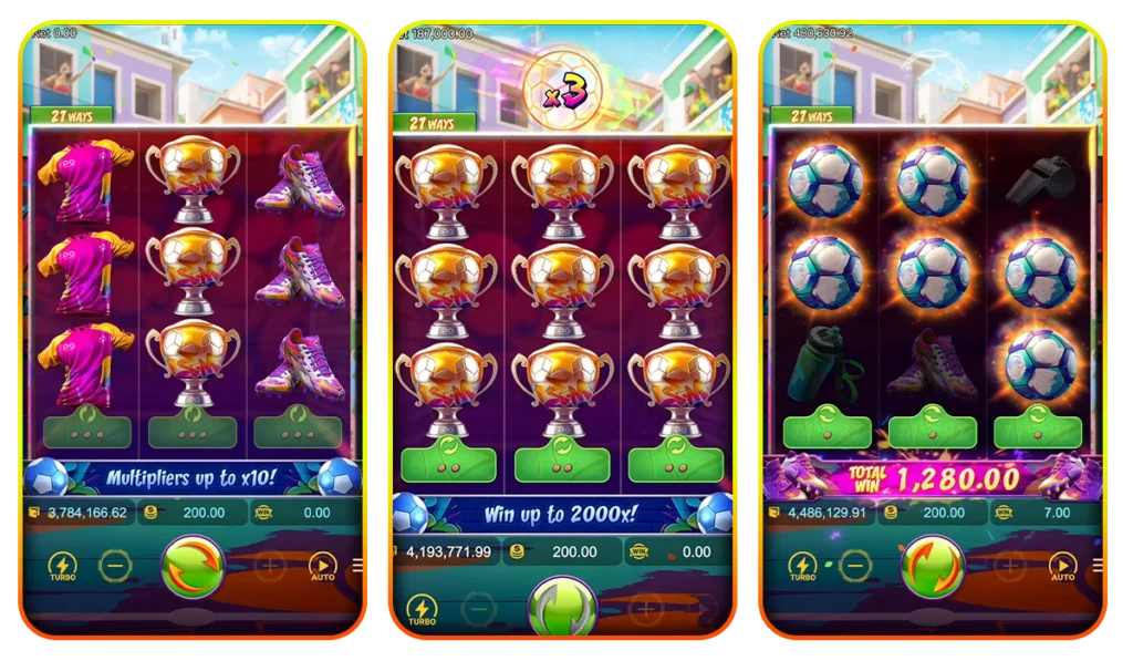 รูปแบบและธีมของเกม Futebol Fever